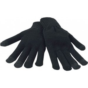 Atlantis Pletené rukavice s úpravou pro dotykový displej Barva: Černá, Velikost: L/XL AT759