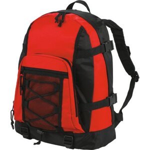 Halfar Sportovní batoh se 2 předními kapsami na zip Barva: Červená, Velikost: 30 x 41 x 14 cm HF0780