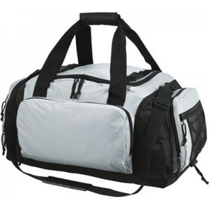 Halfar Velká sportovní / cestovní taška bočními síťovananými kapsami Barva: šedá světlá, Velikost: 57 x 30 x 28 cm HF1676