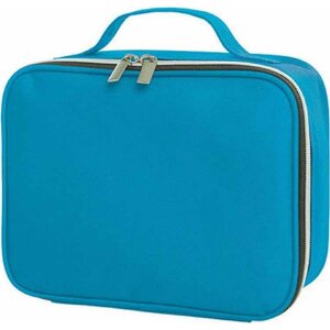Malý kufřík do ruky se stříbrným zipem Halfar 23 x 8 x 17 cm Barva: modrá azurová, Velikost: 23 x 8,5 x 17,5 cm HF3059