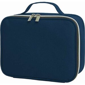 Malý kufřík do ruky se stříbrným zipem Halfar 23 x 8 x 17 cm Barva: modrá námořní, Velikost: 23 x 8,5 x 17,5 cm HF3059