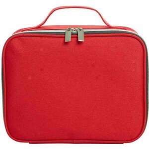 Malý kufřík do ruky se stříbrným zipem Halfar 23 x 8 x 17 cm Barva: Červená, Velikost: 23 x 8,5 x 17,5 cm HF3059