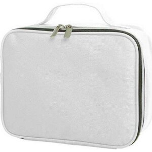 Malý kufřík do ruky se stříbrným zipem Halfar 23 x 8 x 17 cm Barva: Bílá, Velikost: 23 x 8,5 x 17,5 cm HF3059
