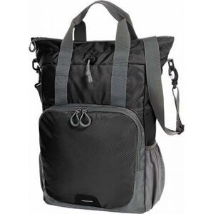 Halfar Praktická elegantní nákupní taška nebo batoh 20 l Barva: Černá, Velikost: 29,5/42 x 48,5 x 15 cm HF3350