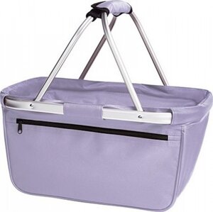 Halfar Skládací nákupní košík s hliníkovým rámem a kapsou na zip Barva: růžová lila, Velikost: 45 x 25 x 25 cm HF3939