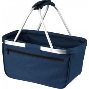 Halfar Skládací nákupní košík s hliníkovým rámem a kapsou na zip Barva: modrá námořní, Velikost: 45 x 25 x 25 cm HF3939
