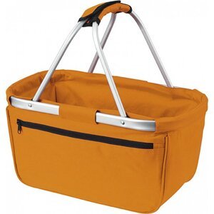 Halfar Skládací nákupní košík s hliníkovým rámem a kapsou na zip Barva: Oranžová, Velikost: 45 x 25 x 25 cm HF3939