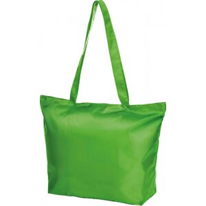 Halfar Skládací nákupní taška na zip 35x50x15 Barva: Zelená jablková, Velikost: 50 x 35 x 15 cm HF4016