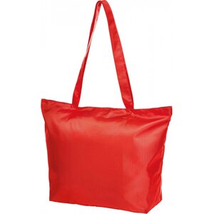Halfar Skládací nákupní taška na zip 35x50x15 Barva: Červená, Velikost: 50 x 35 x 15 cm HF4016