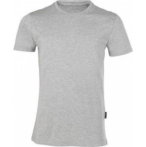 Luxusní pánské tričko z česané organické bavlny HRM 160 g/m Barva: šedá melange, Velikost: L HRM101