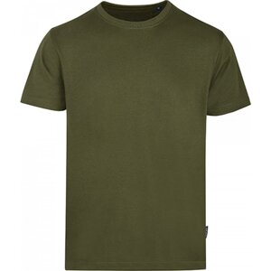 Luxusní pánské tričko z česané organické bavlny HRM 160 g/m Barva: zelená olivová, Velikost: 3XL HRM101