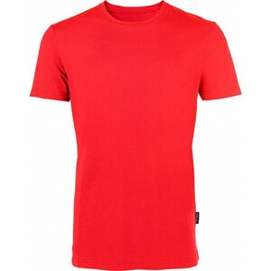 Luxusní pánské tričko z česané organické bavlny HRM 160 g/m Barva: Červená, Velikost: L HRM101