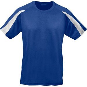 Dětské tričko s pruhem na rukávu Just Cool Barva: modrá královská - bílá, Velikost: 3/4 (XS) JC003J