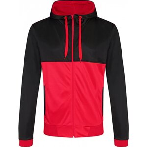 Just Cool Pánská dvoubarevná retro bunda se zipem Barva: černá - červená, Velikost: S JC061