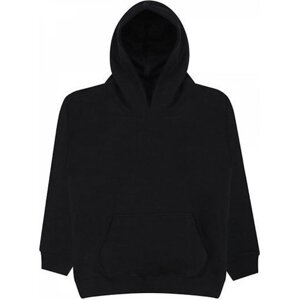 Just Hoods Dětská klokánka s dvojitou kapucí 80% bavlna Barva: Černá, Velikost: 1/2 (XXS) JH001K