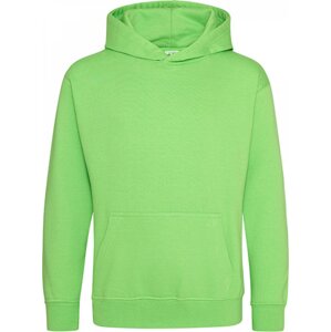 Just Hoods Dětská klokánka s dvojitou kapucí 80% bavlna Barva: Limetková zelená, Velikost: 1/2 (XXS) JH001K