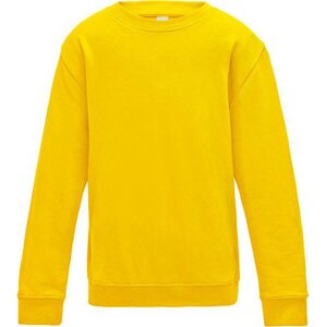 Just Hoods Dětská mikina Awdis s dvojitým prošitím 80% bavlna Barva: žlutá sluneční, Velikost: 12/13 (XL) JH030K