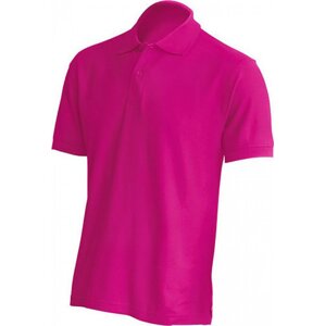 JHK Pánská bavlněná piqué polokošile v rovném střihu Barva: Růžová fuchsiová, Velikost: L JHK510
