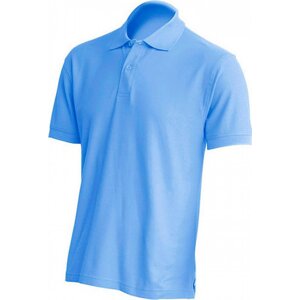 JHK Pánská bavlněná piqué polokošile v rovném střihu Barva: modrá nebeská, Velikost: XL JHK510