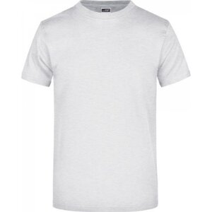 James & Nicholson Pánské základní triko ve vysoké gramáži 180 g/m bez bočních švů Barva: šedá popelavá melír, Velikost: 3XL JN002