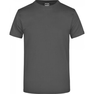 James & Nicholson Pánské základní triko ve vysoké gramáži 180 g/m bez bočních švů Barva: Šedá grafitová, Velikost: XL JN002
