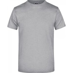 James & Nicholson Pánské základní triko ve vysoké gramáži 180 g/m bez bočních švů Barva: šedá  melír, Velikost: 3XL JN002