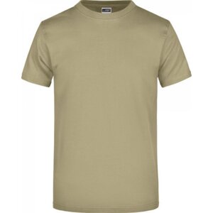 James & Nicholson Pánské základní triko ve vysoké gramáži 180 g/m bez bočních švů Barva: Khaki, Velikost: 3XL JN002