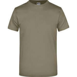 James & Nicholson Pánské základní triko ve vysoké gramáži 180 g/m bez bočních švů Barva: zelená olivová, Velikost: 3XL JN002