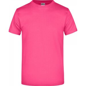 James & Nicholson Pánské základní triko ve vysoké gramáži 180 g/m bez bočních švů Barva: Růžová, Velikost: 3XL JN002