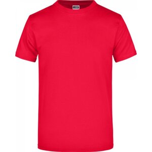 James & Nicholson Pánské základní triko ve vysoké gramáži 180 g/m bez bočních švů Barva: Červená, Velikost: 3XL JN002
