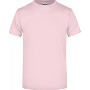 James & Nicholson Pánské základní triko ve vysoké gramáži 180 g/m bez bočních švů Barva: růžová světlá, Velikost: 3XL JN002
