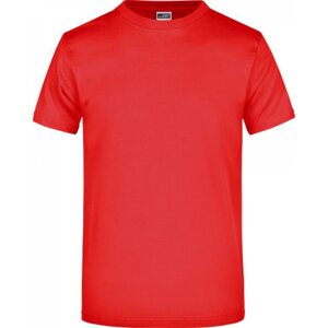 James & Nicholson Pánské základní triko ve vysoké gramáži 180 g/m bez bočních švů Barva: červená rajčatová, Velikost: 3XL JN002