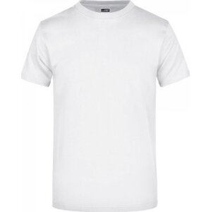 James & Nicholson Pánské základní triko ve vysoké gramáži 180 g/m bez bočních švů Barva: Bílá, Velikost: 3XL JN002
