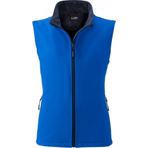 James & Nicholson Měkká větruodolná softshellová dámská vesta Barva: modrá výrazná - námořní, Velikost: L JN1127