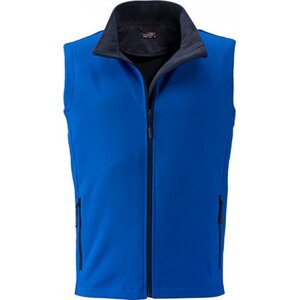 James & Nicholson Měkká větruodolná softshellová pánská vesta Barva: modrá výrazná - námořní, Velikost: 3XL JN1128