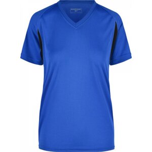 James & Nicholson Dámské běžecké kontrastní tričko James and Nicholson Barva: modrá královská - černá, Velikost: L JN316