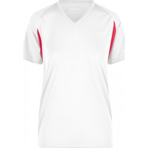James & Nicholson Dámské běžecké kontrastní tričko James and Nicholson Barva: bílá - červená, Velikost: L JN316