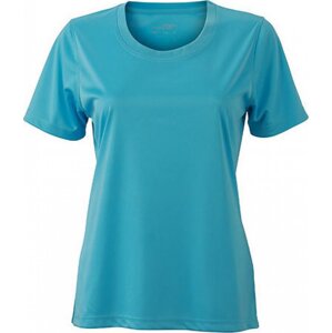 James & Nicholson Dámské funkční triko pro sport a volný čas Barva: modrá azurová, Velikost: XL JN357