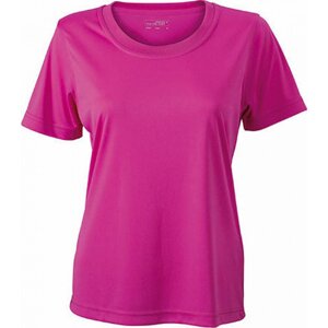 James & Nicholson Dámské funkční triko pro sport a volný čas Barva: Růžová, Velikost: 3XL JN357