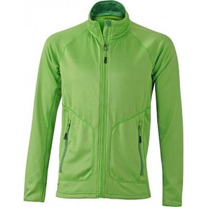 James & Nicholson Sportovní slim fit mikina z elastického fleecu Barva: zelená jarní - zelená, Velikost: XL JN764