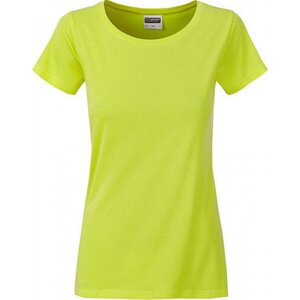 James & Nicholson Základní dámské tričko ze 100 % organické bavlny James and Nicholson Barva: žlutá výrazná, Velikost: L JN8007