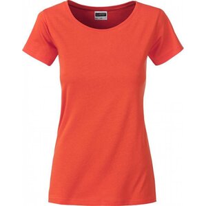 James & Nicholson Základní dámské tričko ze 100 % organické bavlny James and Nicholson Barva: korálová, Velikost: XL JN8007