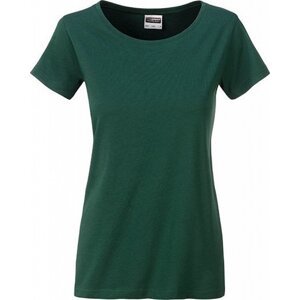 James & Nicholson Základní dámské tričko ze 100 % organické bavlny James and Nicholson Barva: zelená tmavá, Velikost: L JN8007