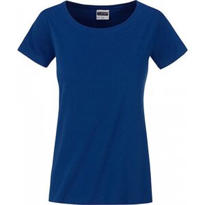 James & Nicholson Základní dámské tričko ze 100 % organické bavlny James and Nicholson Barva: modrá královská tmavá, Velikost: L JN8007