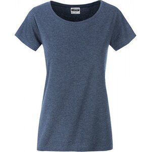 James & Nicholson Základní dámské tričko ze 100 % organické bavlny James and Nicholson Barva: modrý denim světlá, Velikost: L JN8007