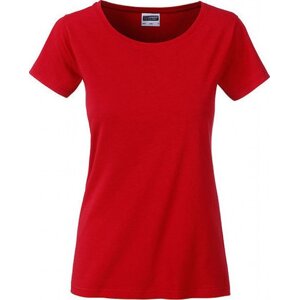 James & Nicholson Základní dámské tričko ze 100 % organické bavlny James and Nicholson Barva: Červená, Velikost: XL JN8007