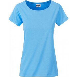 James & Nicholson Základní dámské tričko ze 100 % organické bavlny James and Nicholson Barva: modrá nebeská, Velikost: L JN8007