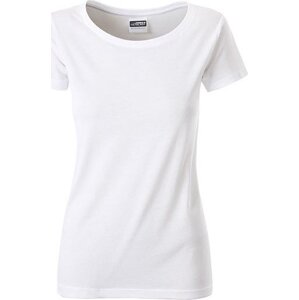 James & Nicholson Základní dámské tričko ze 100 % organické bavlny James and Nicholson Barva: Bílá, Velikost: XXL JN8007