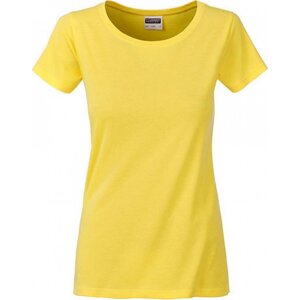 James & Nicholson Základní dámské tričko ze 100 % organické bavlny James and Nicholson Barva: Žlutá, Velikost: L JN8007