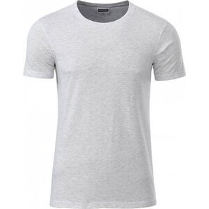 James & Nicholson Základní tričko Basic T James and Nicholson 100% organická bavlna Barva: šedá popelavá melír, Velikost: 3XL JN8008